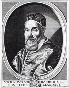 Papa Urbano VIII, grabado por Willem Outgertsz Akersloot de Simon Vouet